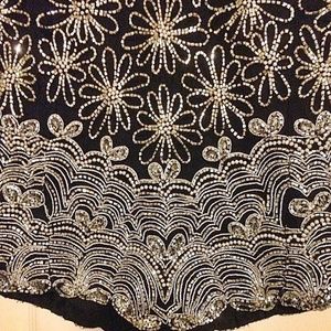 STUNNING PAPELL BOUTIQUE EVENING SILK BEADED TOP L